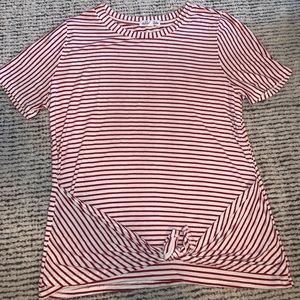 Ten sixty Sherman girls knot tied shirt